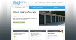 Desktop Screenshot of cloudspringsstorage.com